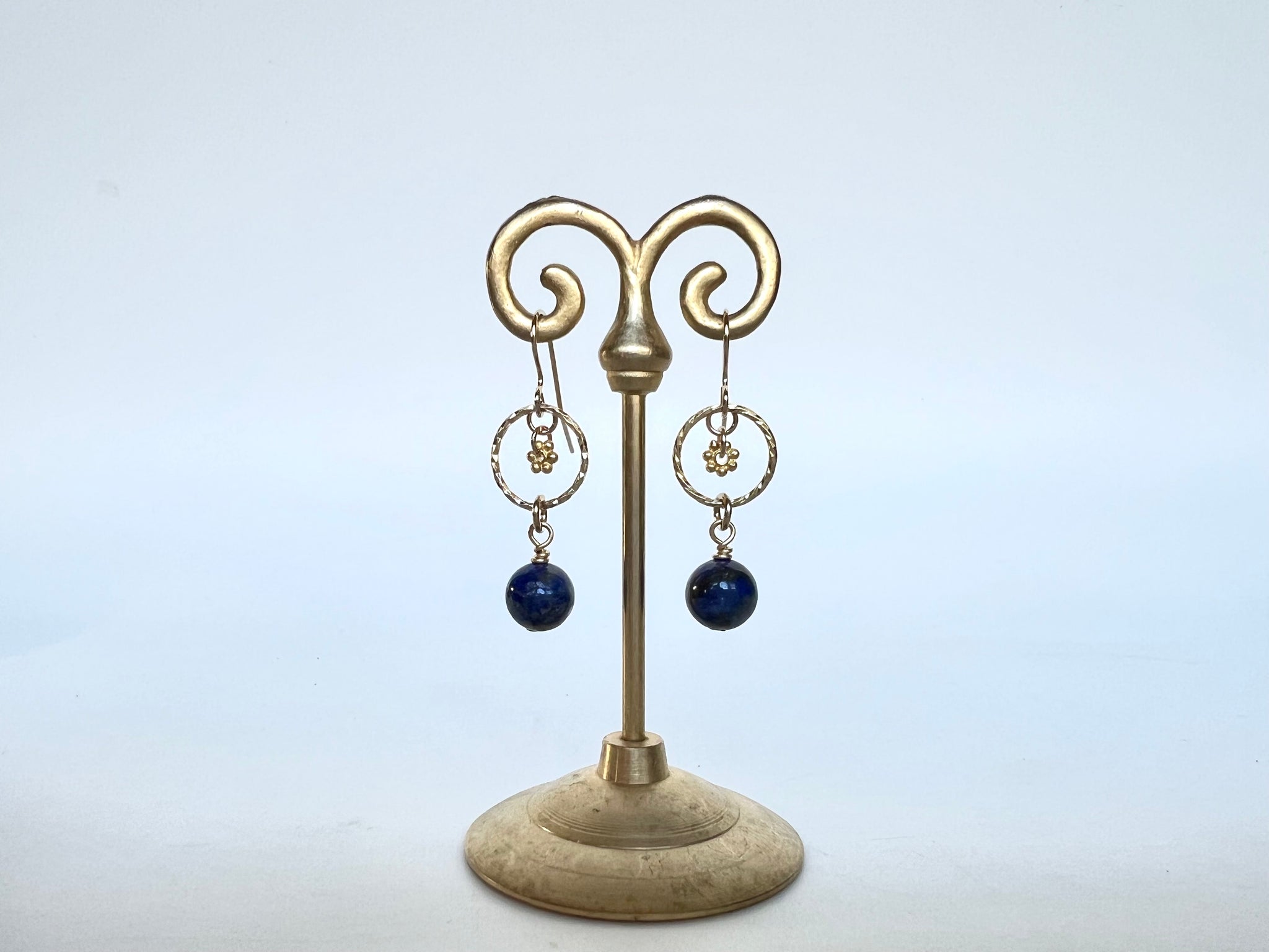 Lapis Lazuli Dangling Earrings 14K Gold Filled / ラピスラズリ　ダングリング　ピアス　14Kゴールドフィルド