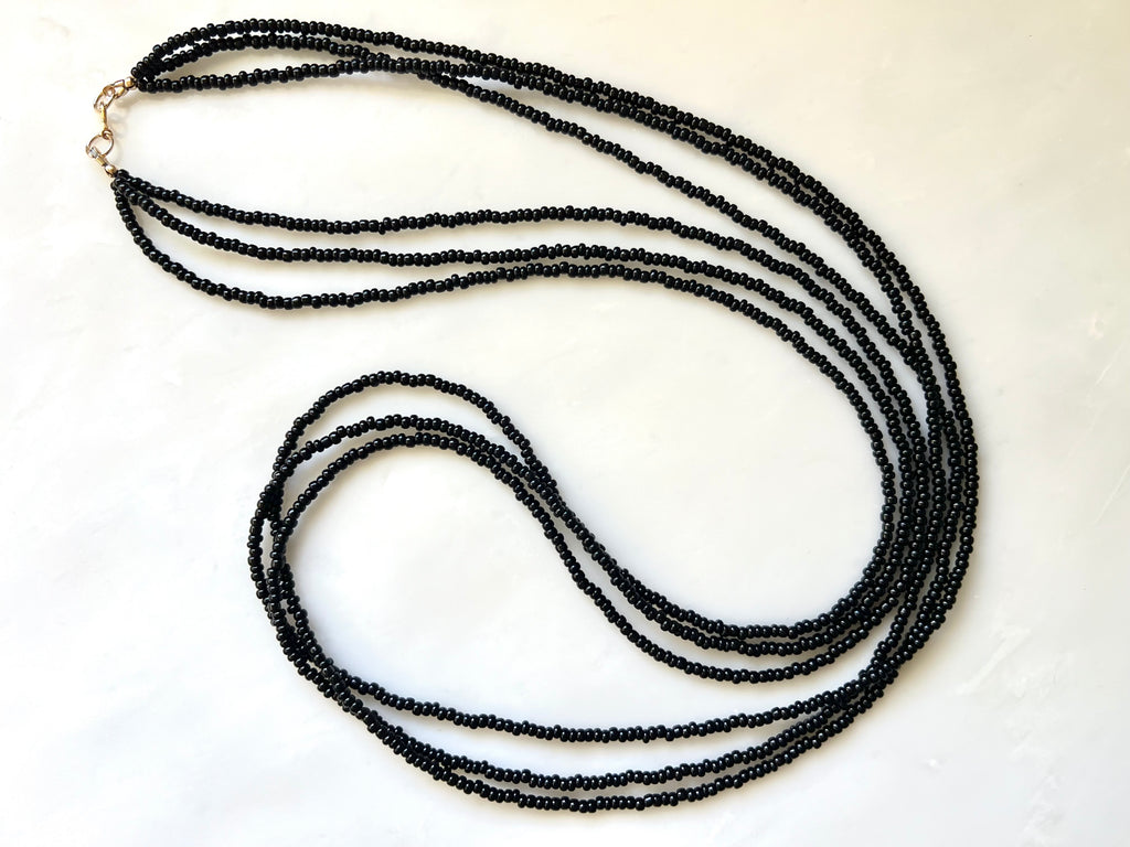 Vintage Japanese Seeds Beads Necklace 14K Gold Filled / 日本製　ビンテージ　シードビーズ 14K  ゴールドフィルド