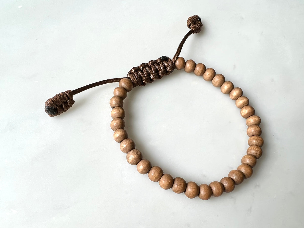 ナチュラルウッド ビーズブレスレット 1 Wood Beads Bracelet / ウッドビーズ ブレスレット – atelier mila