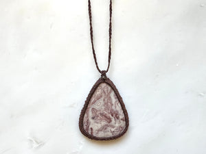 #1 Red Jasper Macrame Necklace / レッドジャスパー　マクラメ編み　ネックレス