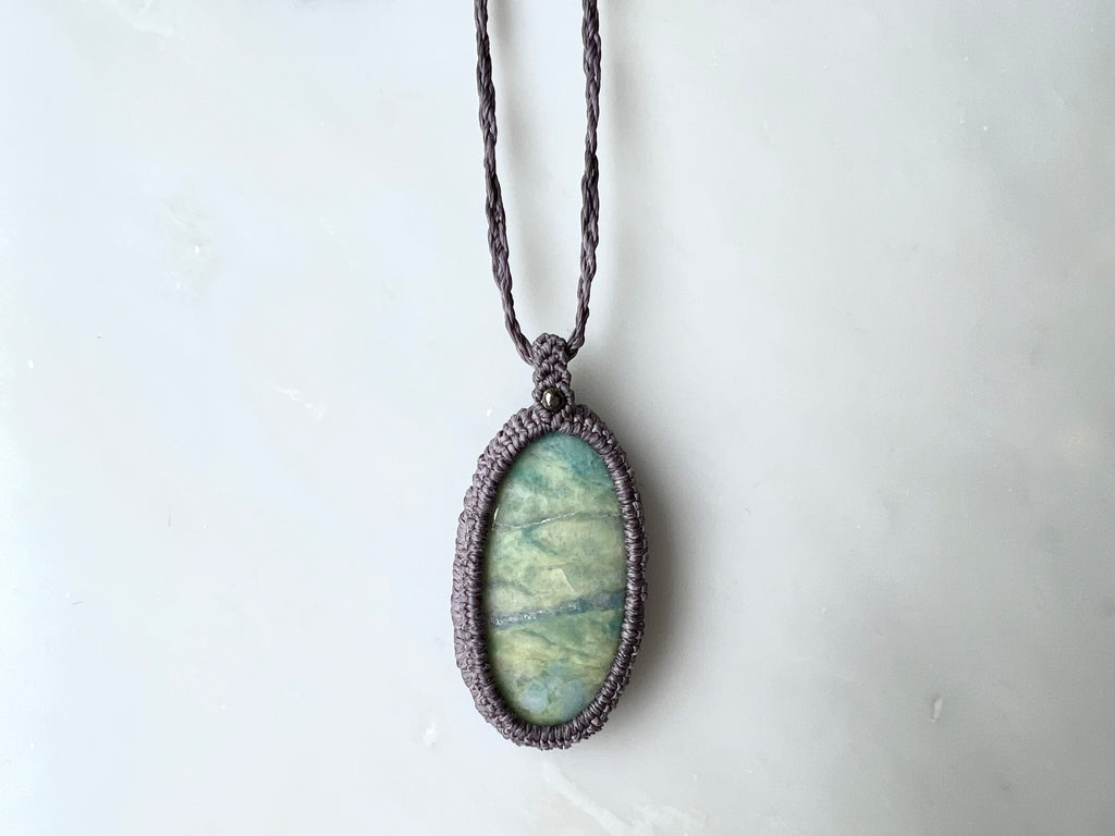 #2 Hackmanite Macrame Necklace / ハックマナイト　マクラメ編み　ネックレス