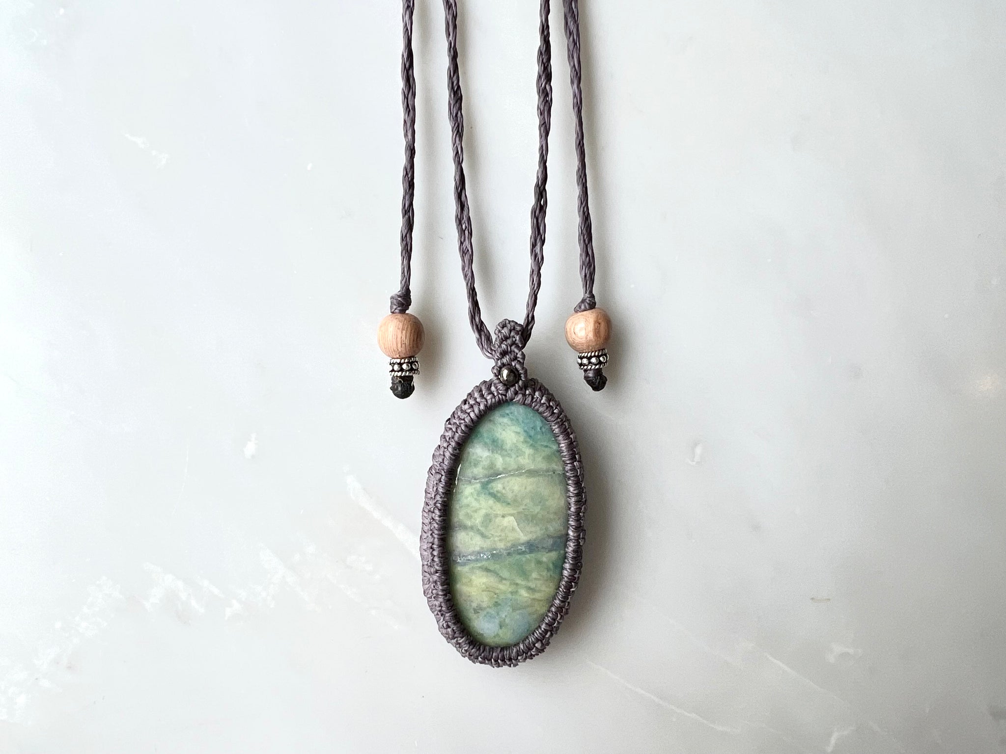 #2 Hackmanite Macrame Necklace / ハックマナイト　マクラメ編み　ネックレス