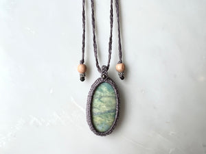 #2 Hackmanite Macrame Necklace / ハックマナイト　マクラメ編み　ネックレス