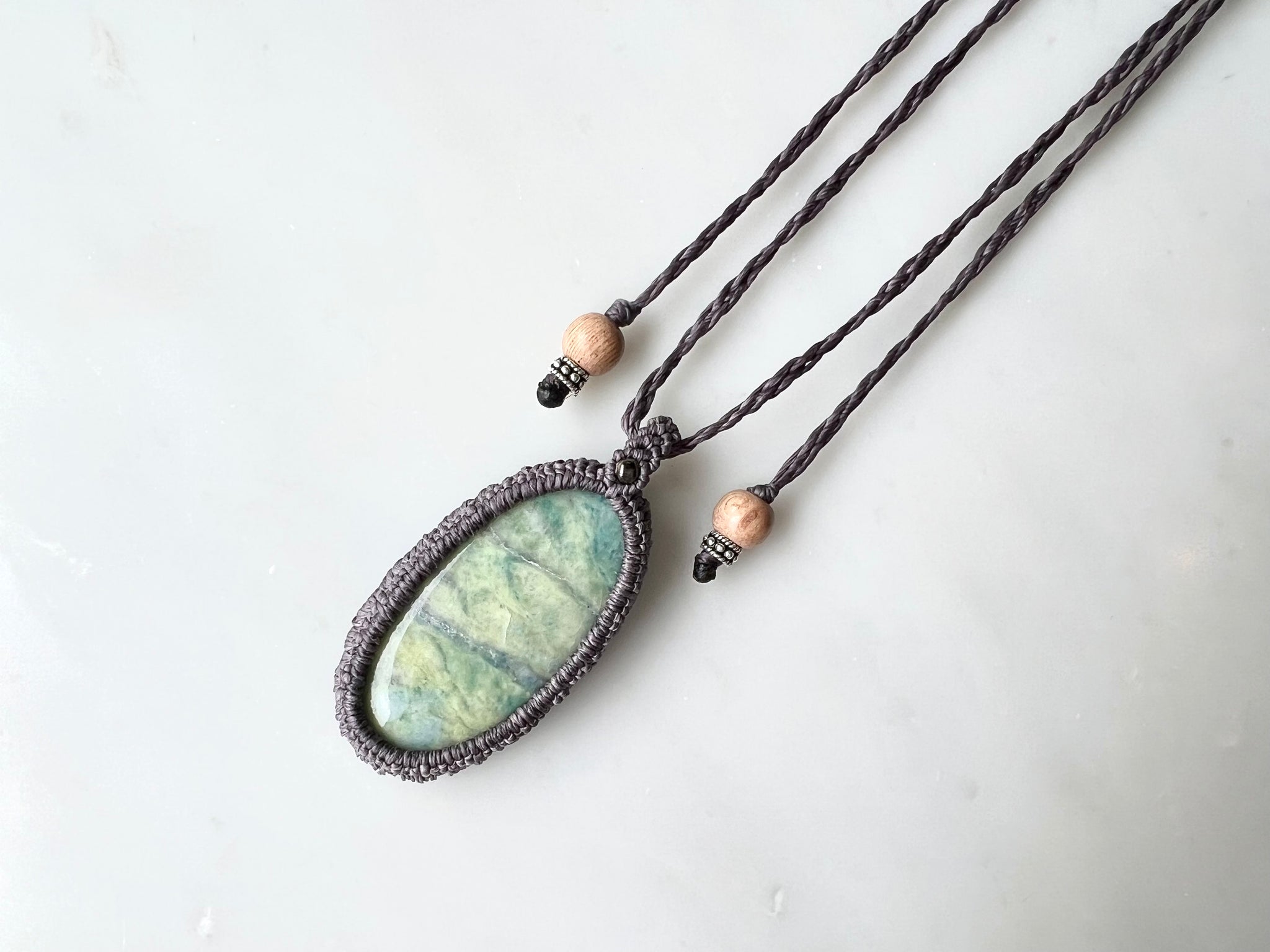 #2 Hackmanite Macrame Necklace / ハックマナイト　マクラメ編み　ネックレス