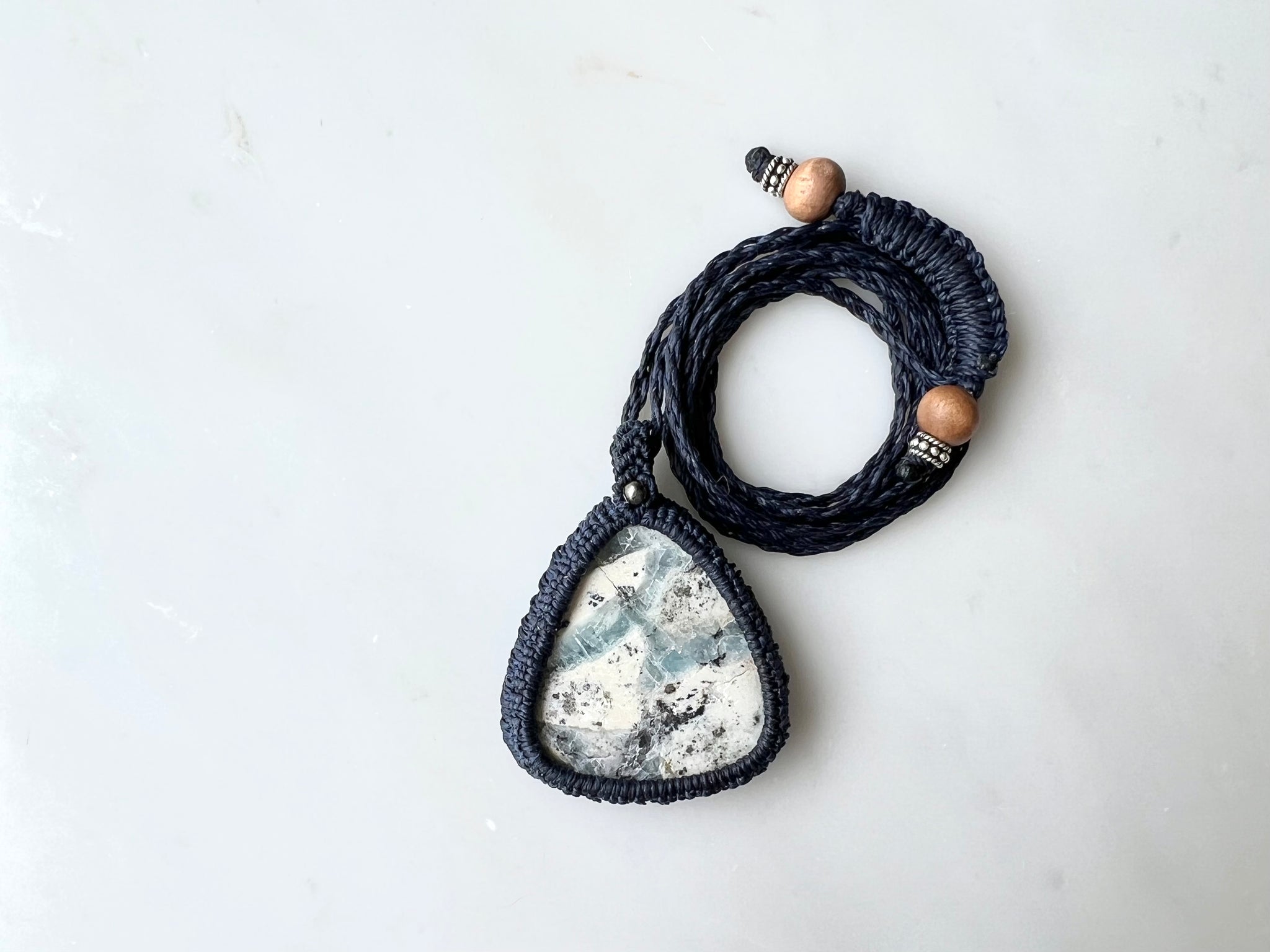#3 Hackmanite Macrame Necklace / ハックマナイト　マクラメ編み　ネックレス