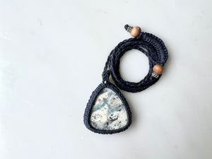 #3 Hackmanite Macrame Necklace / ハックマナイト　マクラメ編み　ネックレス