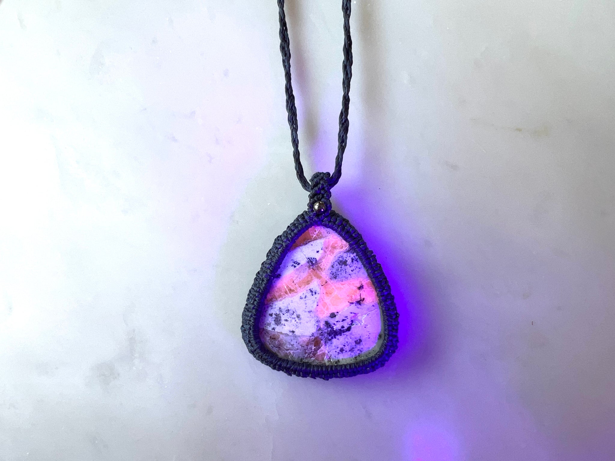 #3 Hackmanite Macrame Necklace / ハックマナイト　マクラメ編み　ネックレス
