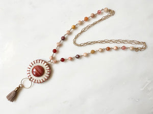 #1 Round Sardonyx Necklace 14K Gold Filled / ラウンド　サードオニキス　ネックレス　14K ゴールドフィルド