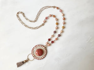 #4 Round Sardonyx Necklace 14K Gold Filled / ラウンド　サードオニキス　14K ゴールドフィルド