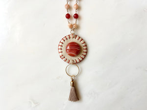 #3 Round Sardonyx Necklace 14K Gold Filled / ラウンド　サードオニキス　ネックレス　14K ゴールドフィルド