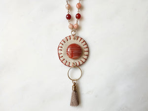 #4 Round Sardonyx Necklace 14K Gold Filled / ラウンド　サードオニキス　14K ゴールドフィルド