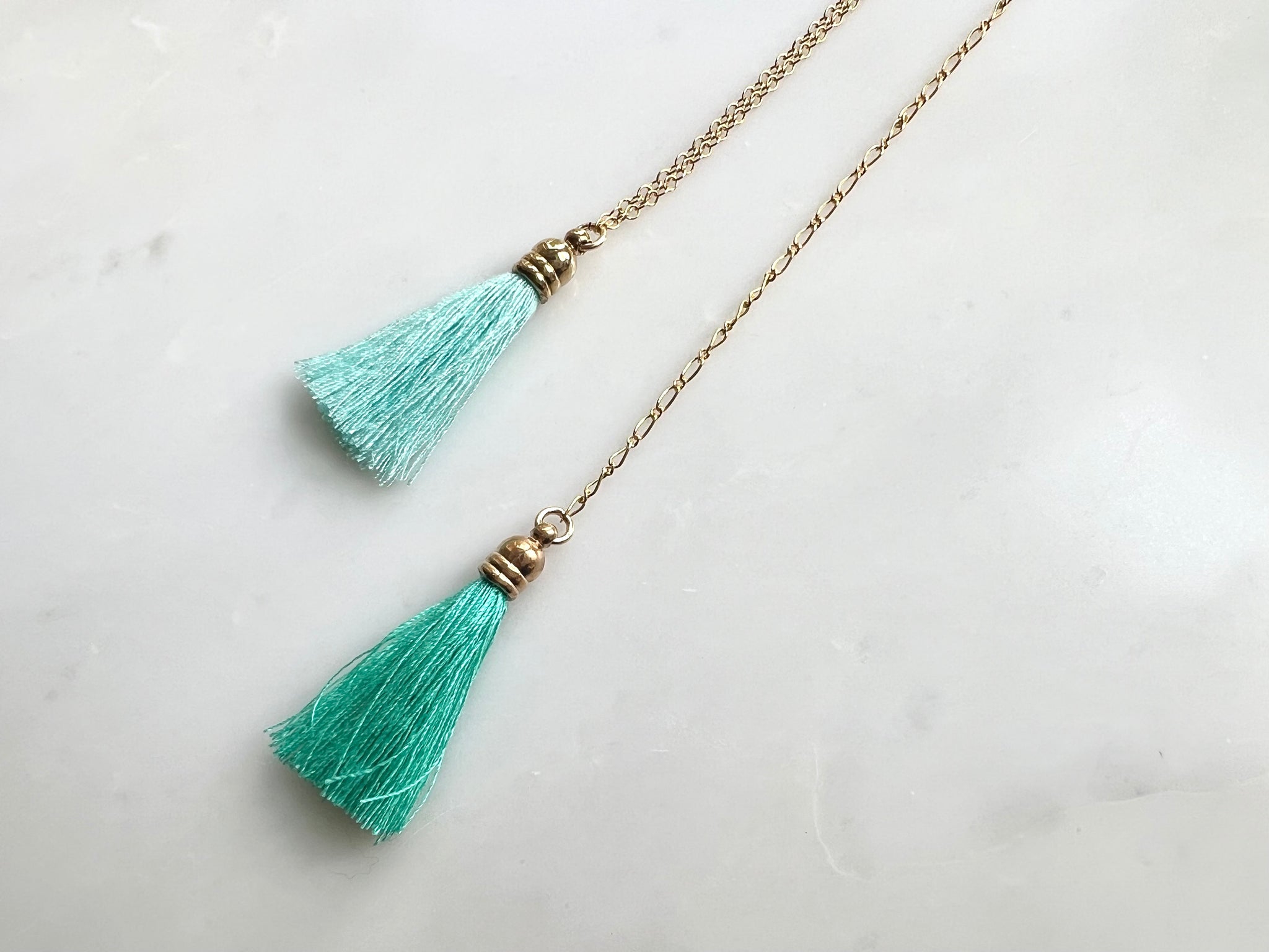 #2 Impression Jasper (Valiscite)Necklace with Tassels / インプレッション. ジャスパー(バリサイト）　タッセル付き　ネックレス