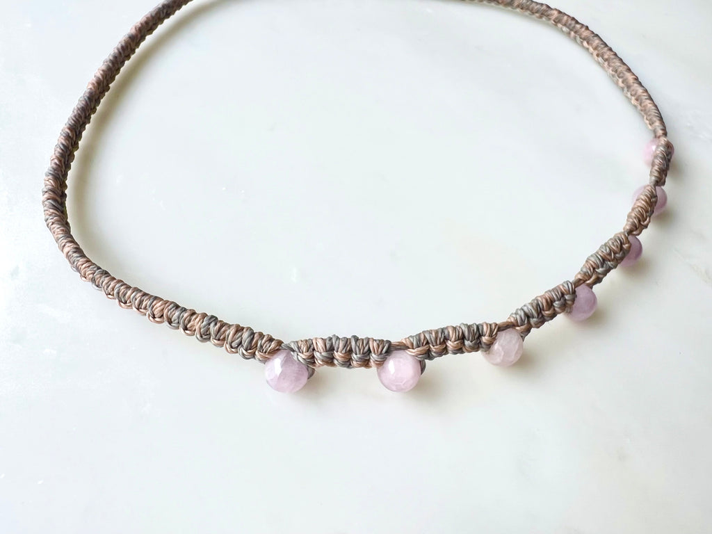 #3 Kunzite Macrame Necklace / クンツァイト　マクラメ編み　ネックレス