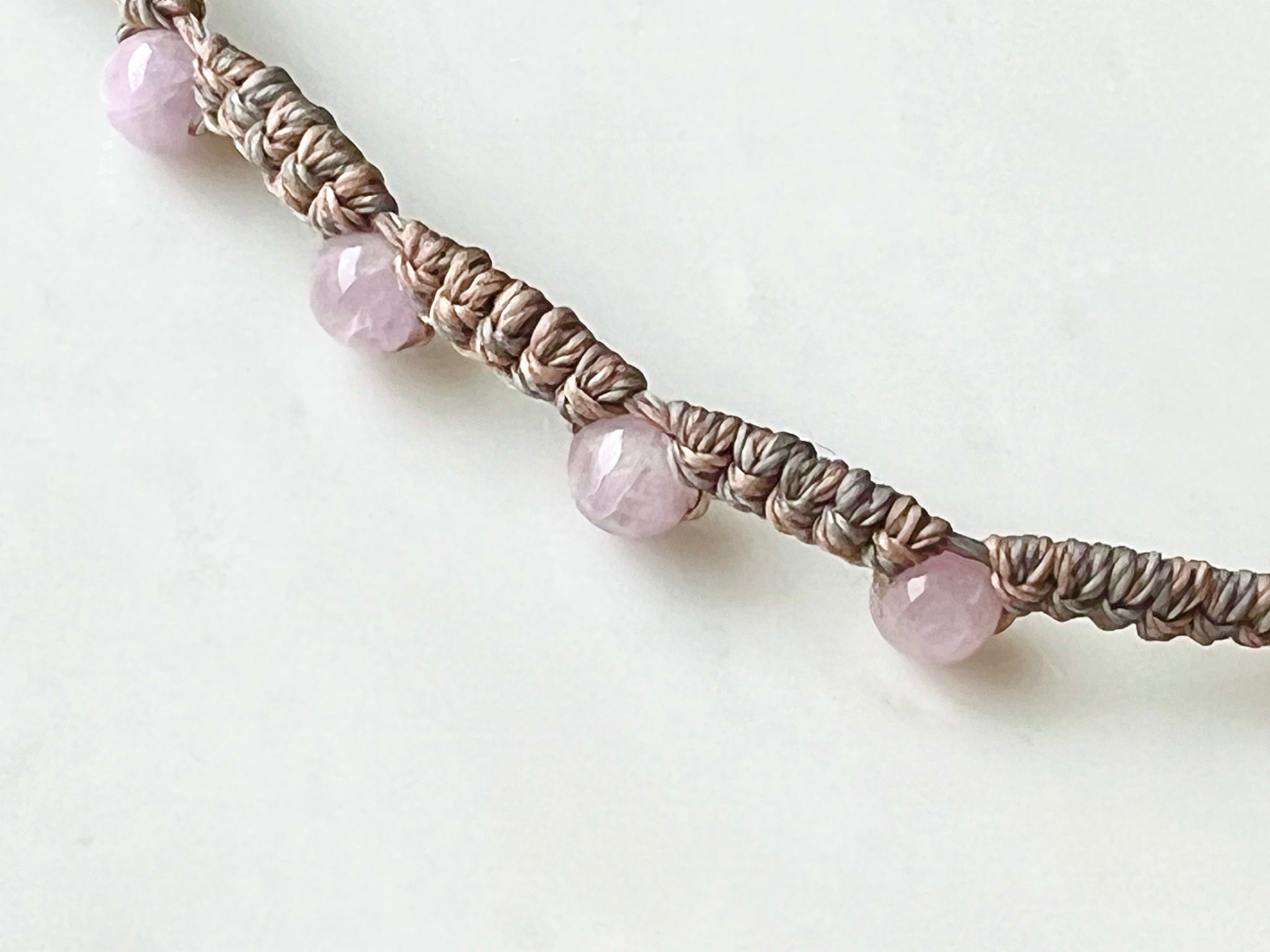 #4 Kunzite Macrame Necklace / クンツァイト　マクラメ編み　ネックレス