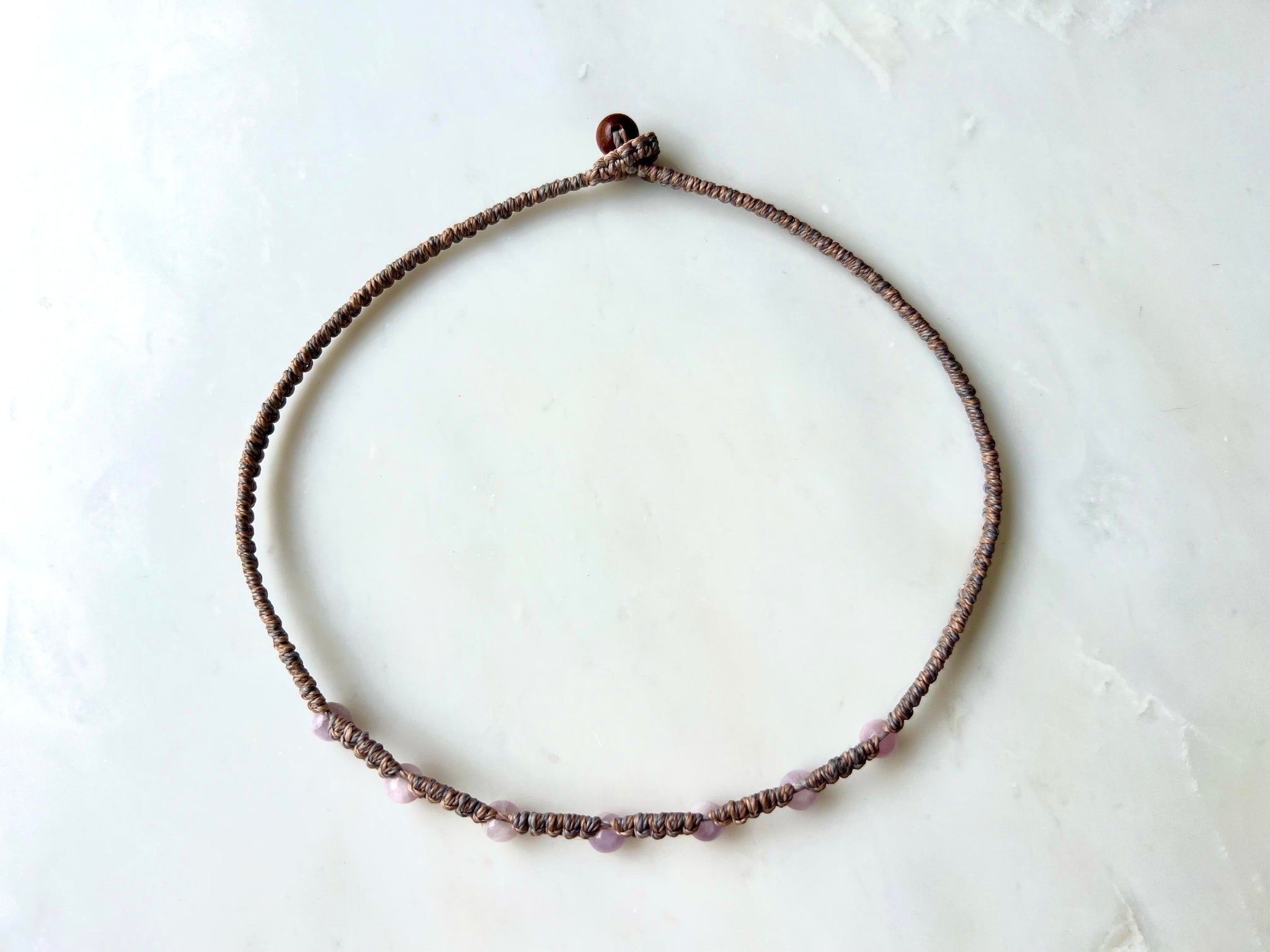 #4 Kunzite Macrame Necklace / クンツァイト　マクラメ編み　ネックレス