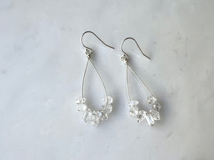 Herkimer Diamond Dangle Earrings Sterling Silver 925 / ハーキマーダイアモンド　ドロップ　ピアス  スターリングシルバー 925