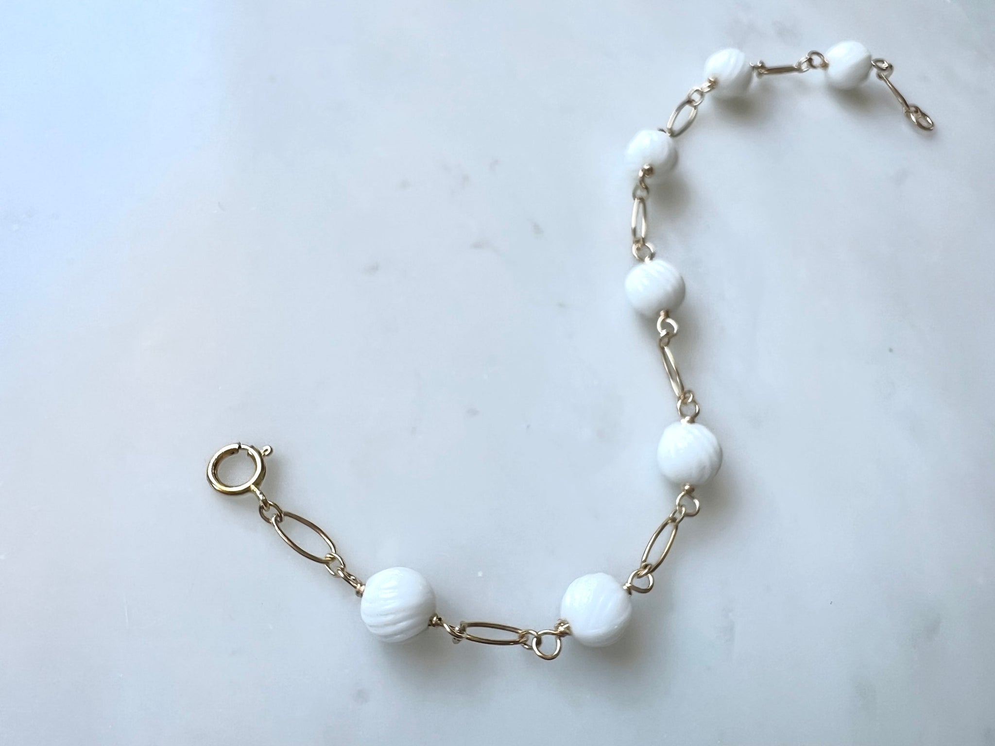 Japanese Vintage Beads Bracelet 14K Gold Filled / ジャパニーズ　ビンテージ ビーズ　ブレスレット 14K ゴールドフィルド