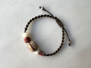 #2 Antique Venetian Beads Macrame Bracelet / アンティーク　ベネチアンビーズ　マクラメ編み　ブレスレット