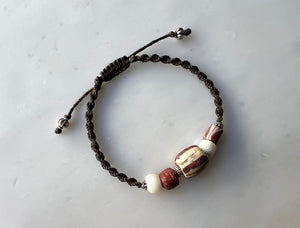 #2 Antique Venetian Beads Macrame Bracelet / アンティーク　ベネチアンビーズ　マクラメ編み　ブレスレット