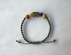 #3 Antique Venetian Beads Macrame Bracelet / アンティーク　ベネチアンビーズ　ブレスレット