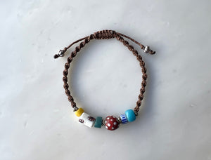 #6 Antique Venetian Beads Macrame Bracelet / アンティーク　ベネチアンビーズ　マクラメ編み　ブレスレット