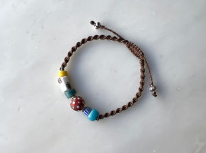 #6 Antique Venetian Beads Macrame Bracelet / アンティーク　ベネチアンビーズ　マクラメ編み　ブレスレット