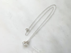 #5 Herkimer Diamond 1/2" Necklace Sterling Silver 925 / ハーキマーダイアモンド 1/2" ネックレス スターリングシルバー925