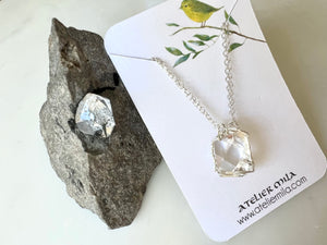 #4 Herkimer Diamond 5/8" Necklace Sterling Silver 925 / ハーキマーダイアモンド 5/8" ネックレス　スターリングシルバー925