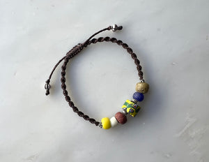 #9  Antique Venetian Beads Macrame Bracelet / アンティーク　ベネチアンビーズ　マクラメ編み　ブレスレット