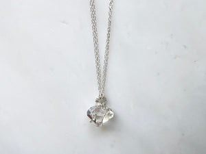 #5 Herkimer Diamond 5/8" Necklace Sterling Silver 925 / ハーキマーダイアモンド 5/8" ネックレス　スターリングシルバー925