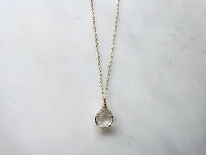 #4 Herkimer Diamond 1/2" Necklace 14K Gold Filled / ハーキマーダイアモンド 1/2" ネックレス 14K ゴールドフィルド