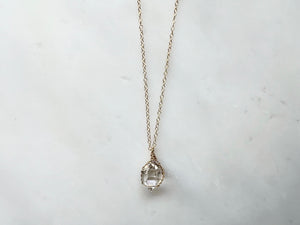 #5 Herkimer Diamond 1/2" Necklace 14K Gold Filled / ハーキマーダイアモンド 1/2"ネックレス 14K ゴールドフィルド