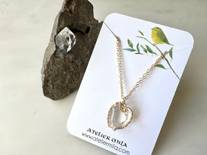 #4 Herkimer Diamond 5/8" Necklace 14K Gold Filled / ハーキマーダイアモンド 5/8" ネックレス 14K Gold Filled