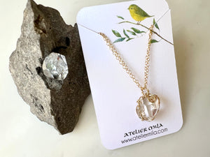 #4 Herkimer Diamond 5/8" Necklace 14K Gold Filled / ハーキマーダイアモンド 5/8" ネックレス 14K Gold Filled