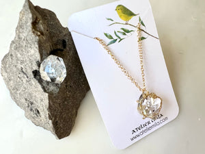 #5 Herkimer Diamond 5/8" Necklace 14K Gold Filled / ハーキマーダイアモンド 5/8" ネックレス 14Kゴールドフィルド