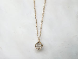 #5 Herkimer Diamond 5/8" Necklace 14K Gold Filled / ハーキマーダイアモンド 5/8" ネックレス 14Kゴールドフィルド