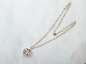 #5 Herkimer Diamond 5/8" Necklace 14K Gold Filled / ハーキマーダイアモンド 5/8" ネックレス 14Kゴールドフィルド