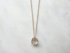 #4 Herkimer Diamond 6/8" Necklace 14K Gold Filled / ハーキマーダイアモンド 6/8" ネックレス 14K ゴールドフィルド