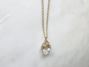 #4 Herkimer Diamond Cluster Large 14K Gold Filled / ハーキマーダイアモンド　クラスター　大　14K ゴールドフィルド