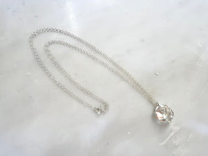 #4 Herkimer Diamond 6/8" Necklace Sterling Silver 925 / ハーキマーダイアモンド 6/8" ネックレス　スターリングシルバー925