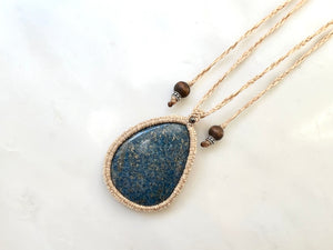 #2 Lapis Lazuli Macrame Necklace / ラピスラズリ　マクラメ編み　ネックレス