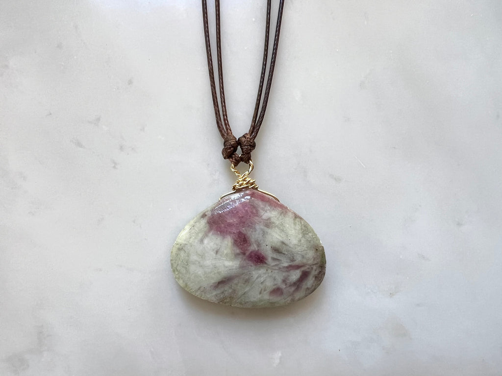 #1 Pink Tourmaline Necklace 14K Gold Filled / ピンクトルマリン　ネックレス　14K ゴールドフィルド’