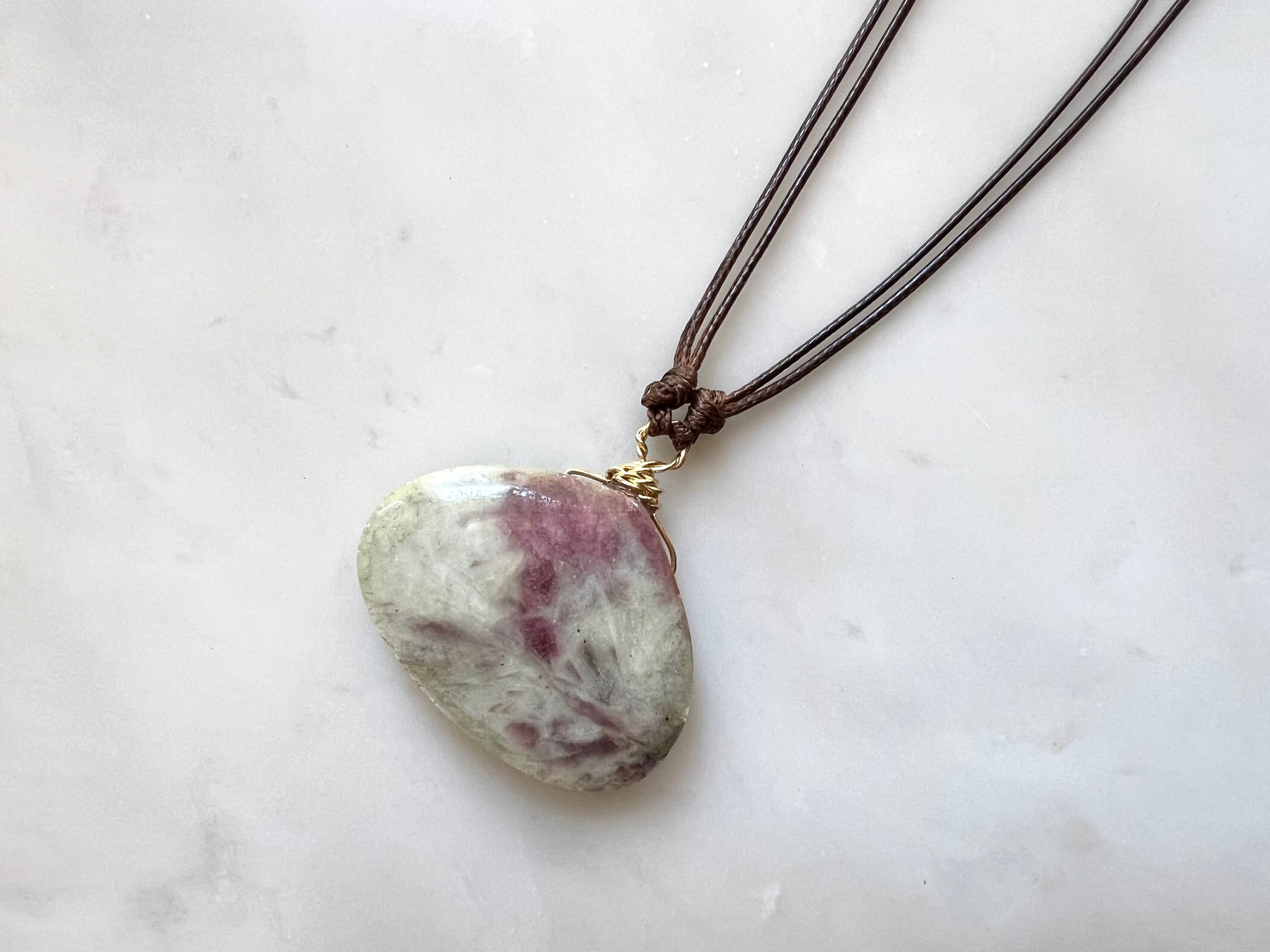 #1 Pink Tourmaline Necklace 14K Gold Filled / ピンクトルマリン　ネックレス　14K ゴールドフィルド’