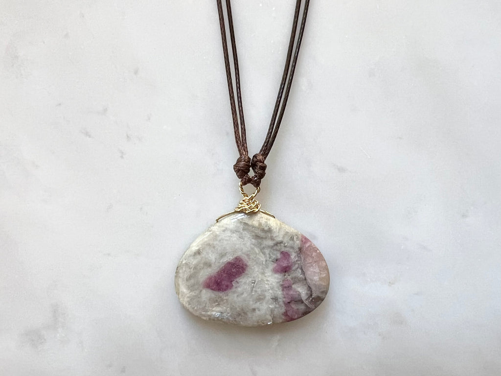 #2 Pink Tourmaline Necklace 14K Gold Filled / ピンクトルマリン　ネックレス　14Kゴールドフィルド
