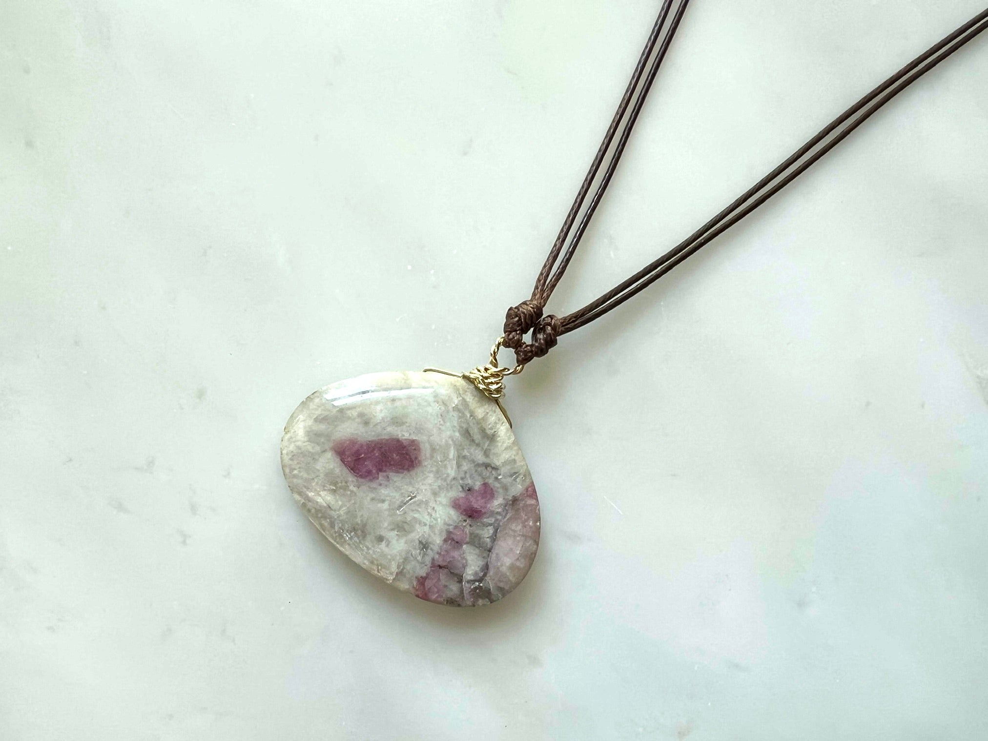 #2 Pink Tourmaline Necklace 14K Gold Filled / ピンクトルマリン　ネックレス　14Kゴールドフィルド