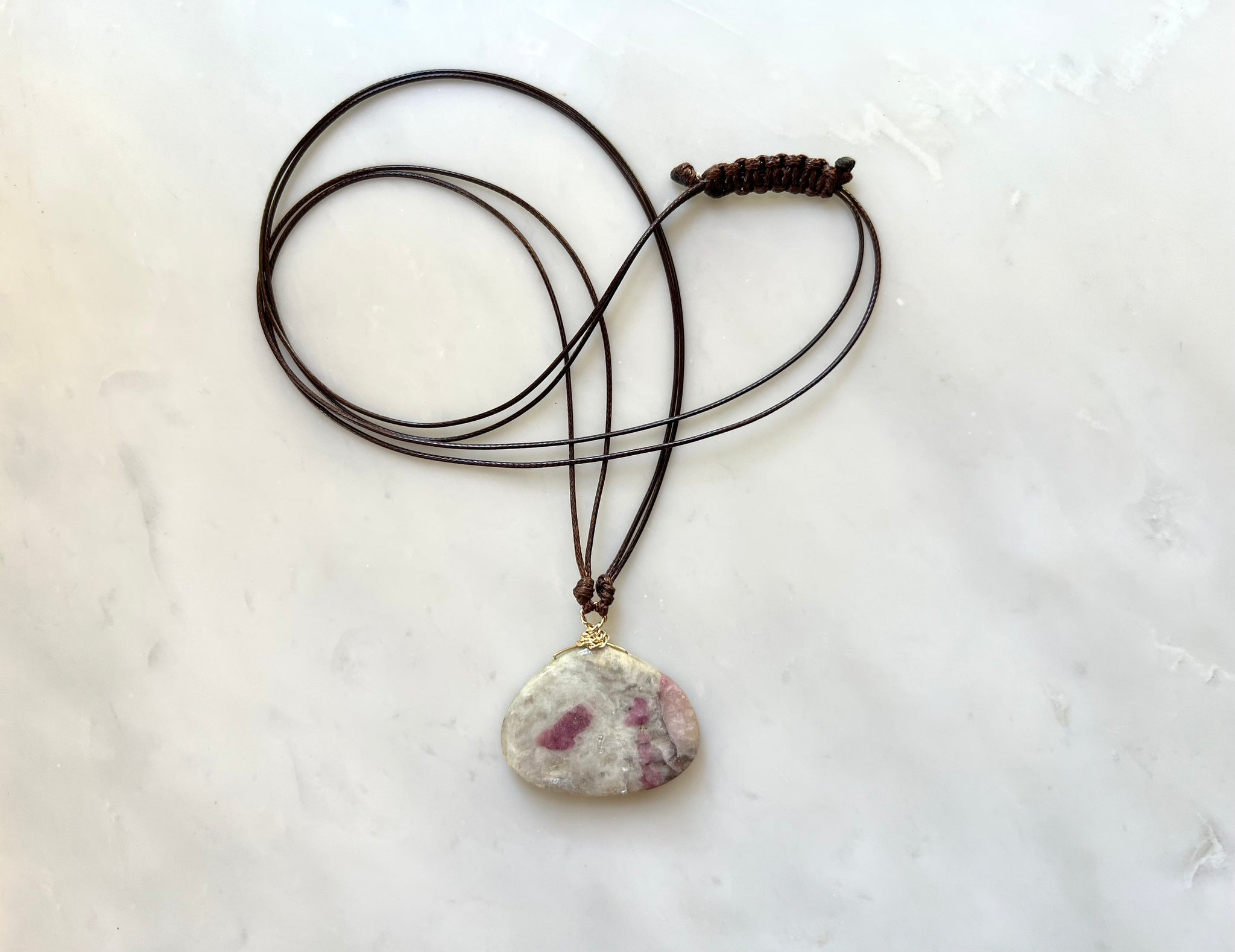#2 Pink Tourmaline Necklace 14K Gold Filled / ピンクトルマリン　ネックレス　14Kゴールドフィルド
