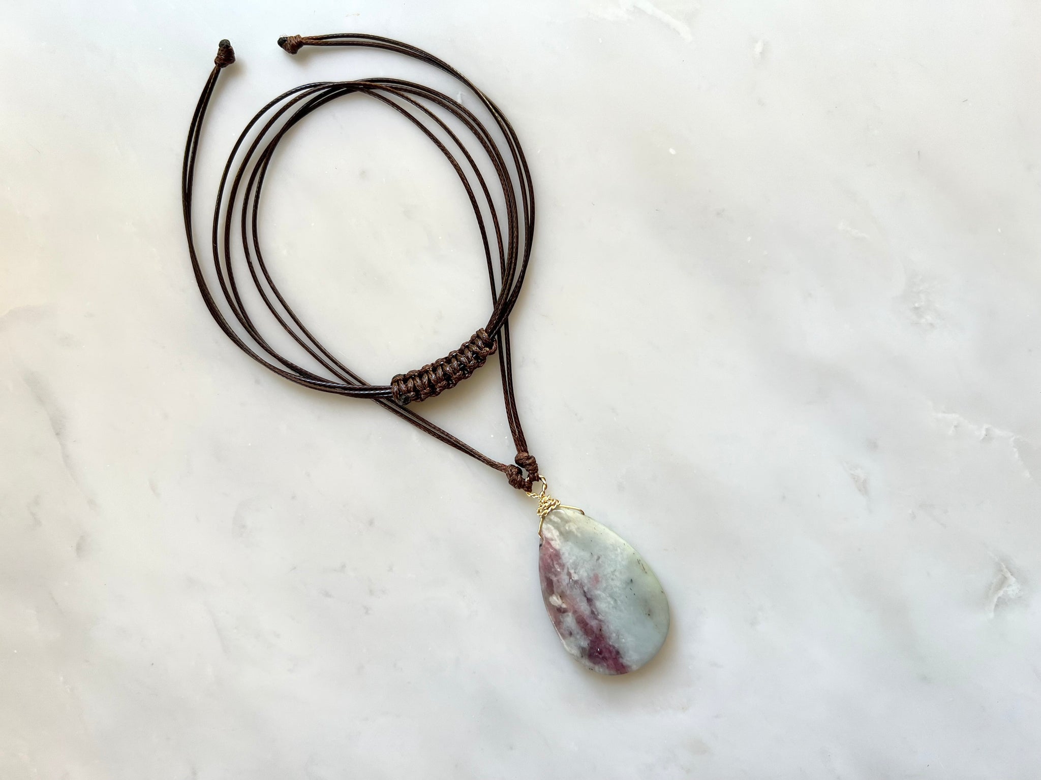 #3 Pink Tourmaline Necklace 14K Gold Filled / ピンクトルマリン　ネックレス　14K ゴールドフィルド