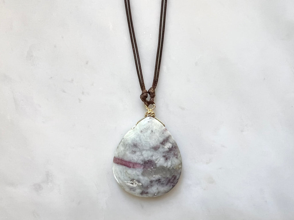 #4 Pink Tourmaline Necklace 14K Gold Filled / ピンクトルマリン　ネックレス　14K ゴールドフィルド