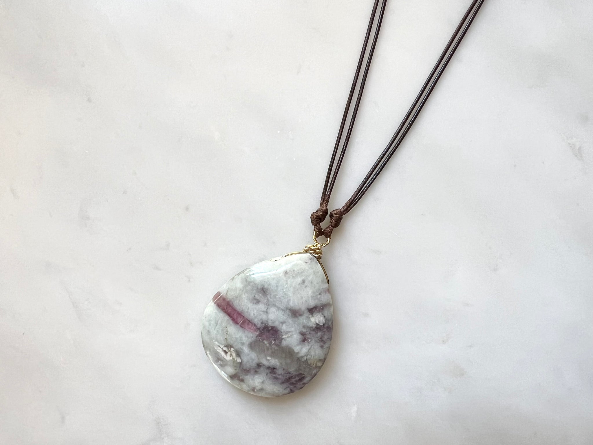 #4 Pink Tourmaline Necklace 14K Gold Filled / ピンクトルマリン　ネックレス　14K ゴールドフィルド