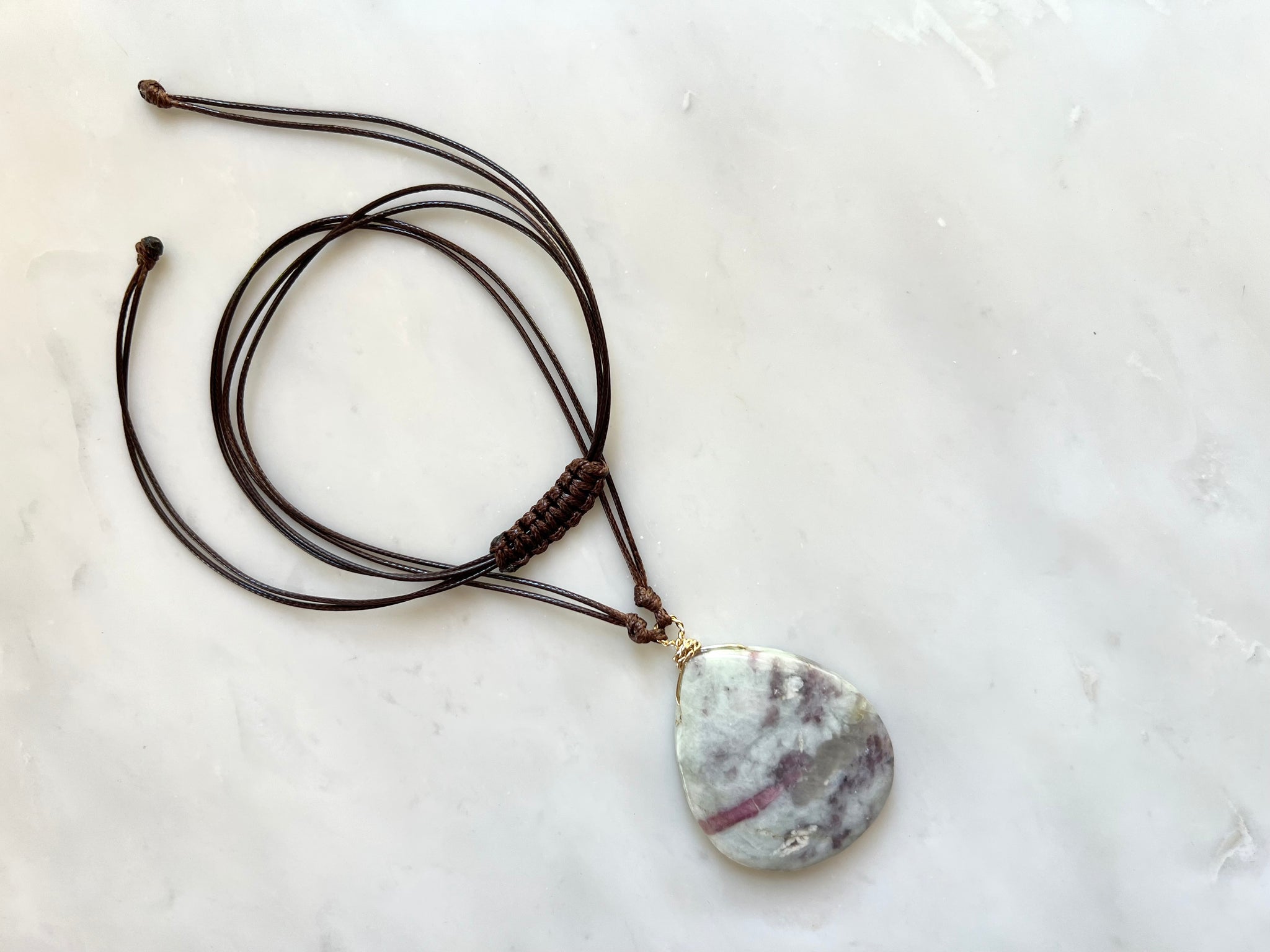#4 Pink Tourmaline Necklace 14K Gold Filled / ピンクトルマリン　ネックレス　14K ゴールドフィルド